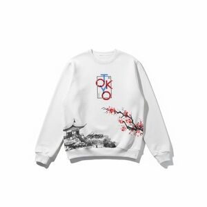 Blind Rooster Tokyo cherry blossom Graphic Crewneck Sweatshirt size Large